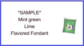Mint Green Lime Fondant Sample
