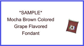 Mocha Brown Grape Fondant Sample