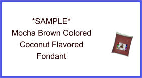 Mocha Brown Coconut Fondant Sample