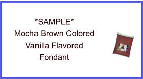 Mocha Brown Vanilla Fondant Sample