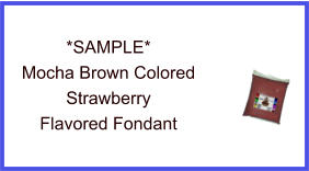 Mocha Brown Strawberry Fondant Sample