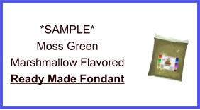 Moss Green Marshmallow Fondant Sample