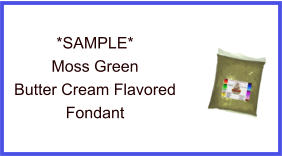 Moss Green Butter Cream Fondant Sample