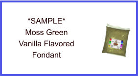 Moss Green Vanilla Fondant Sample