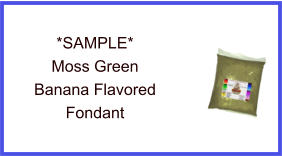 Moss Green Banana Fondant Sample