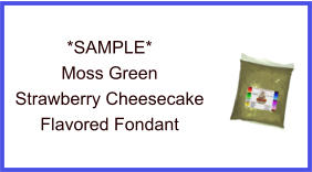 Moss Green Strawberry Cheesecake Fondant Sample