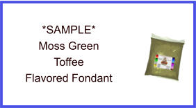 Moss Green Toffee Fondant Sample
