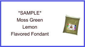 Moss Green Lemon Fondant Sample