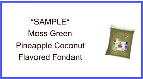 Moss Green Pineapple Fondant Sample