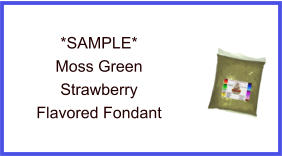 Moss Green Strawberry Fondant Sample