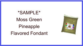 Moss Green Pineapple Fondant Sample