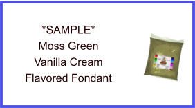 Moss Green Vanilla Cream Fondant Sample