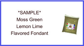 Moss Green Lemon Fondant Sample