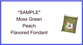 Moss Green Peach Fondant Sample