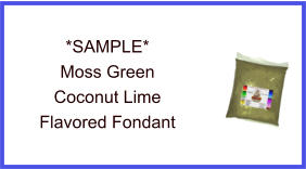Moss Green Coconut Lime Fondant Sample