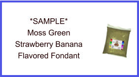 Moss Green Strawberry Banana Fondant Sample