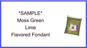 Moss Green Lime Fondant Sample