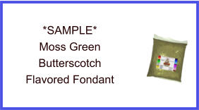 Moss Green Butterscotch Fondant Sample