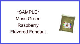 Moss Green Raspberry Fondant Sample