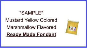 Mustard Yellow Marshmallow Fondant Sample