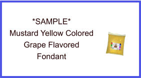 Mustard Yellow Grape Fondant Sample