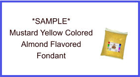 Mustard Yellow Almond Fondant Sample