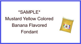 Mustard Yellow Banana Fondant Sample