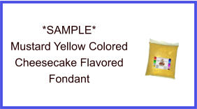 Mustard Yellow Cheesecake Fondant Sample