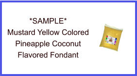 Mustard Yellow Pineapple Coconut Fondant Sample