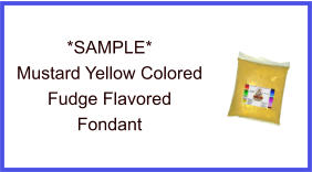 Mustard Yellow Fudge Flavor Fondant Sample