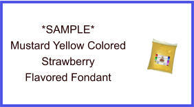 Mustard Yellow Strawberry Fondant Sample