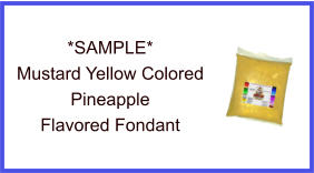 Mustard Yellow Pineapple Fondant Sample