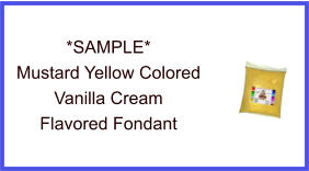 Mustard Yellow Vanilla Cream Fondant Sample