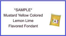 Mustard Yellow Lemon Lime Fondant Sample