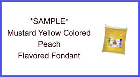 Mustard Yellow Peach Fondant Sample