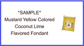 Mustard Yellow Coconut Lime Fondant Sample