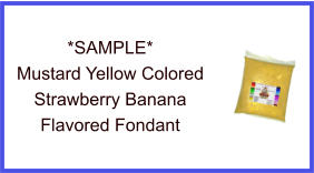 Mustard Yellow Strawberry Banana Fondant Sample