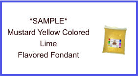 Mustard Yellow Lime Fondant Sample