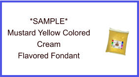 Mustard Yellow Cream Fondant Sample
