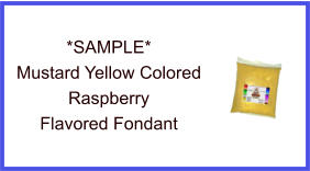 Mustard Yellow Raspberry Fondant Sample