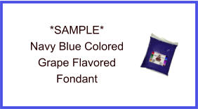 Navy Blue Grape Fondant Sample