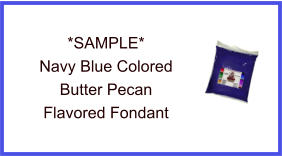 Navy Blue Butter Pecan Fondant Sample