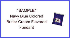 Navy Blue Butter Cream Fondant Sample