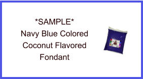 Navy Blue Coconut Fondant Sample