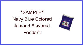 Navy Blue Almond Fondant Sample