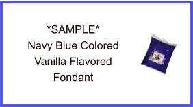 Navy Blue Vanilla Fondant Sample