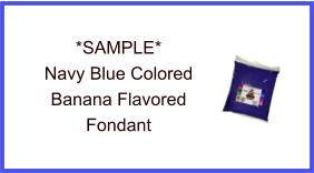 Navy Blue Banana Fondant Sample