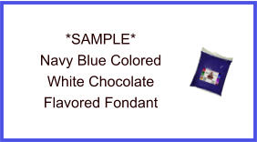Navy Blue White Chocolate Fondant Sample