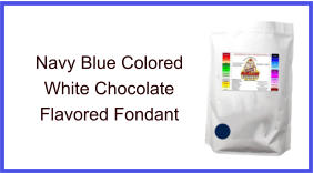 Navy Blue White Chocolate Fondant