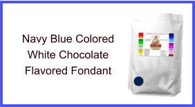 Navy Blue White Chocolate Fondant